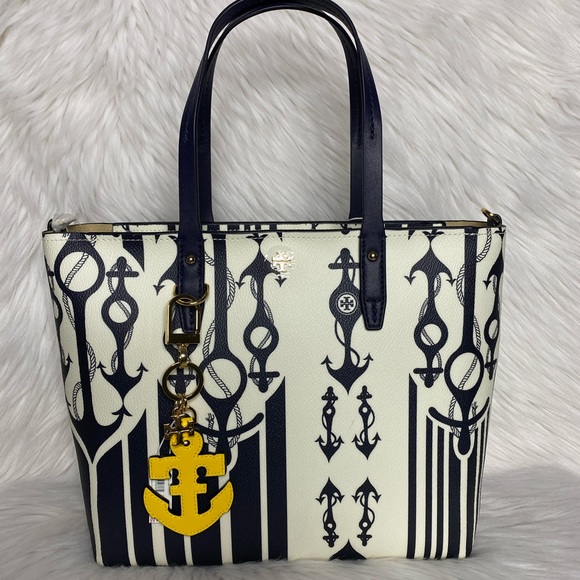 ⚓️ Tory Burch 2 pcs Kerrington Seafaring Zip Tote - Picture 2 of 10